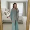 BE 406 Sky Blue in Color Faux Georgette Embroidery Work Salwar Suit . Grab it for ₹2449. Delivery 4-6 Working Days. Shop now. | Jump Suits, Straight Suits, Casual Suits, Creative suits, Designer Suits, Palazzo Suits, Party Wear Suits, Patiala Suits, Salwar suit