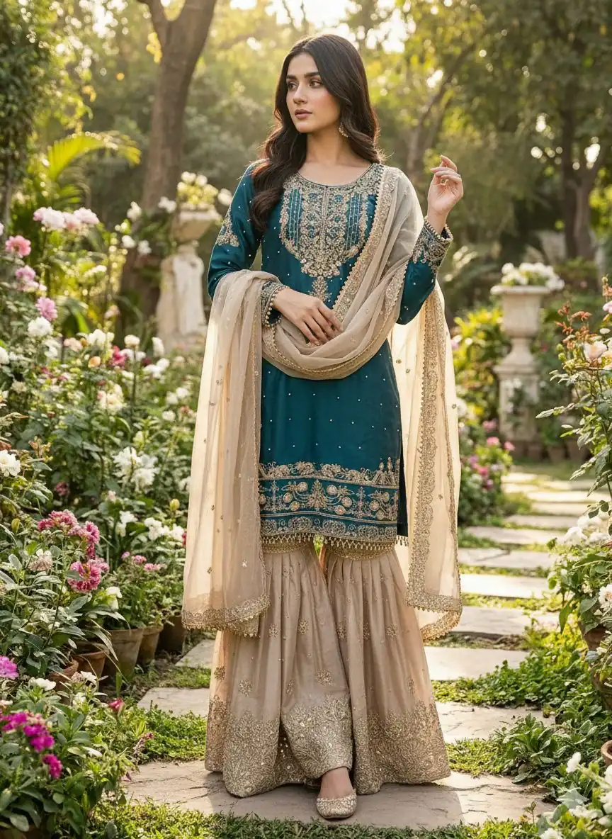 SR 1694 Teal Organza Silk Salwar Suit with Embroidery Work & Lace Work. Exclusive Offer ₹1999. Delivery 4-6 Working Days. Shop now. | Jump Suits, Straight Suits, Casual Suits, Creative suits, Designer Suits, Palazzo Suits, Party Wear Suits, Patiala Suits, Salwar suit