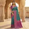 MB 6088 Teal Color Lace Work & Zari Work Sareein Pochampalli Silk. Best Price ₹2049. Delivery 4-6 Working Days. Shop now. | Bollywood Sarees, Creative Sarees, Designer Sarees, Embroidered Sarees, Ethnic Saree, Modern Digital sarees, Party Wear Sarees, Sarees