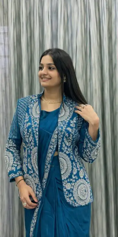 BB 49 Teal in Rangoli Silk Embroidery Work Saree . Wedding, Party, Festive, Events, Get it for ₹2099. Delivery 4-6 Working Days. Shop now. | Bollywood Sarees, Creative Sarees, Designer Sarees, Embroidered Sarees, Ethnic Saree, Modern Digital sarees, Party Wear Sarees, Sarees