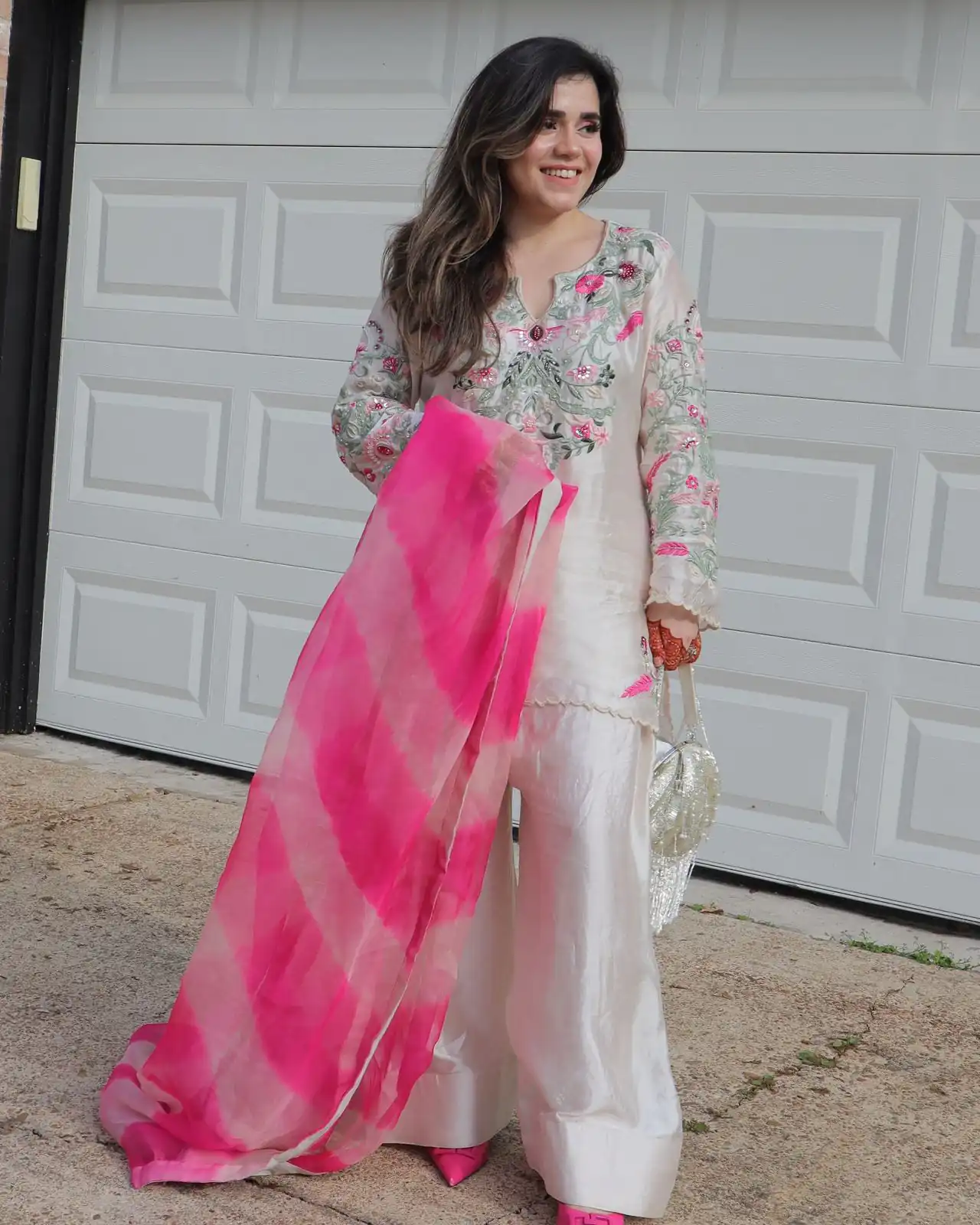 NSR 858 White Crap Silk Salwar Suit with Lace Work & Digital Print. Now at just ₹1899. Delivery 4-6 Working Days. Shop now. | Jump Suits, Straight Suits, Casual Suits, Creative suits, Designer Suits, Palazzo Suits, Party Wear Suits, Patiala Suits, Salwar suit