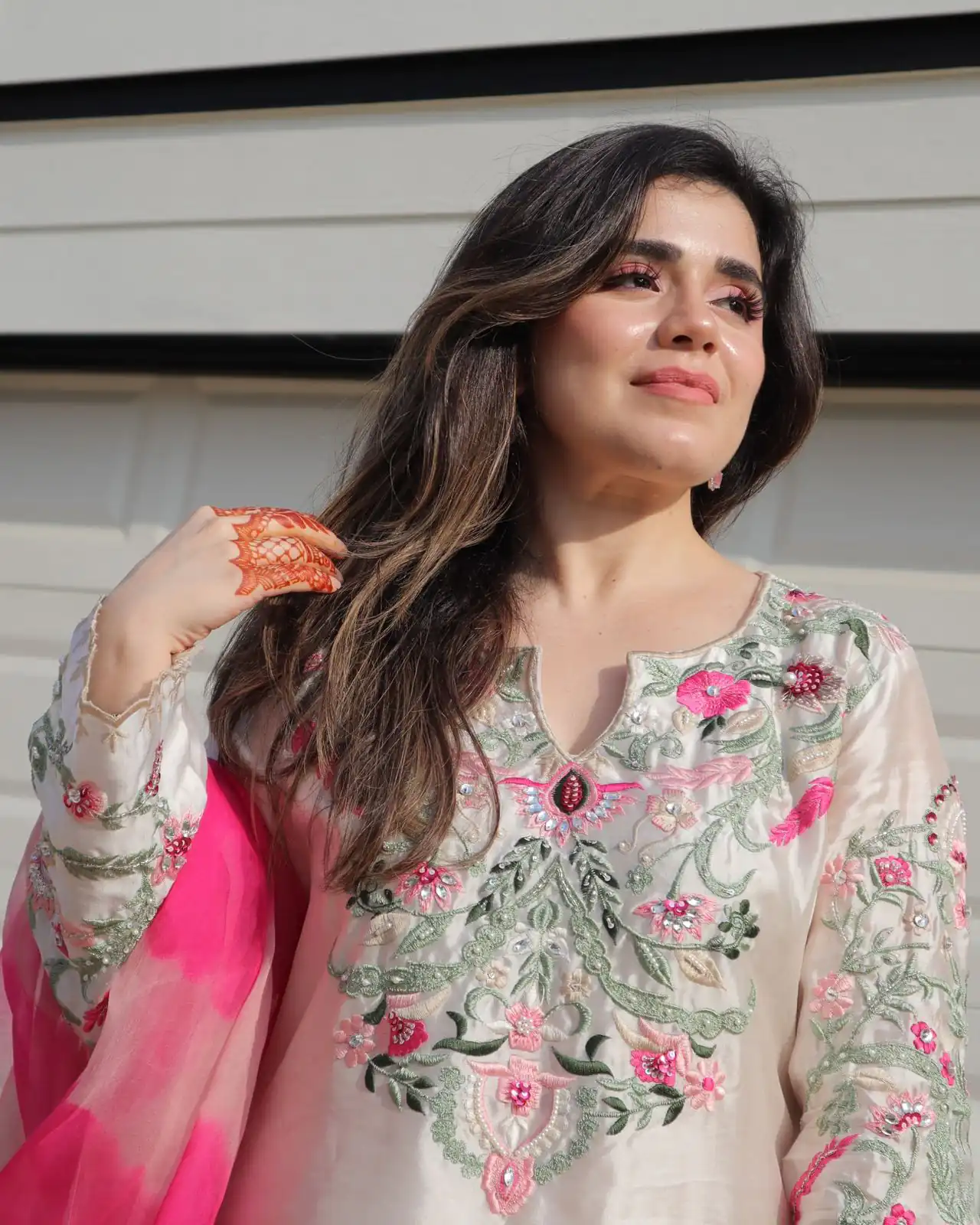 NSR 858 White Crap Silk Salwar Suit with Lace Work & Digital Print. Now at just ₹1899. Delivery 4-6 Working Days. Shop now. | Jump Suits, Straight Suits, Casual Suits, Creative suits, Designer Suits, Palazzo Suits, Party Wear Suits, Patiala Suits, Salwar suit