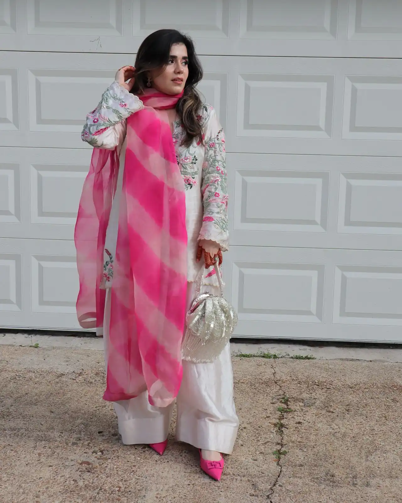 NSR 858 White Crap Silk Salwar Suit with Lace Work & Digital Print. Now at just ₹1899. Delivery 4-6 Working Days. Shop now. | Jump Suits, Straight Suits, Casual Suits, Creative suits, Designer Suits, Palazzo Suits, Party Wear Suits, Patiala Suits, Salwar suit