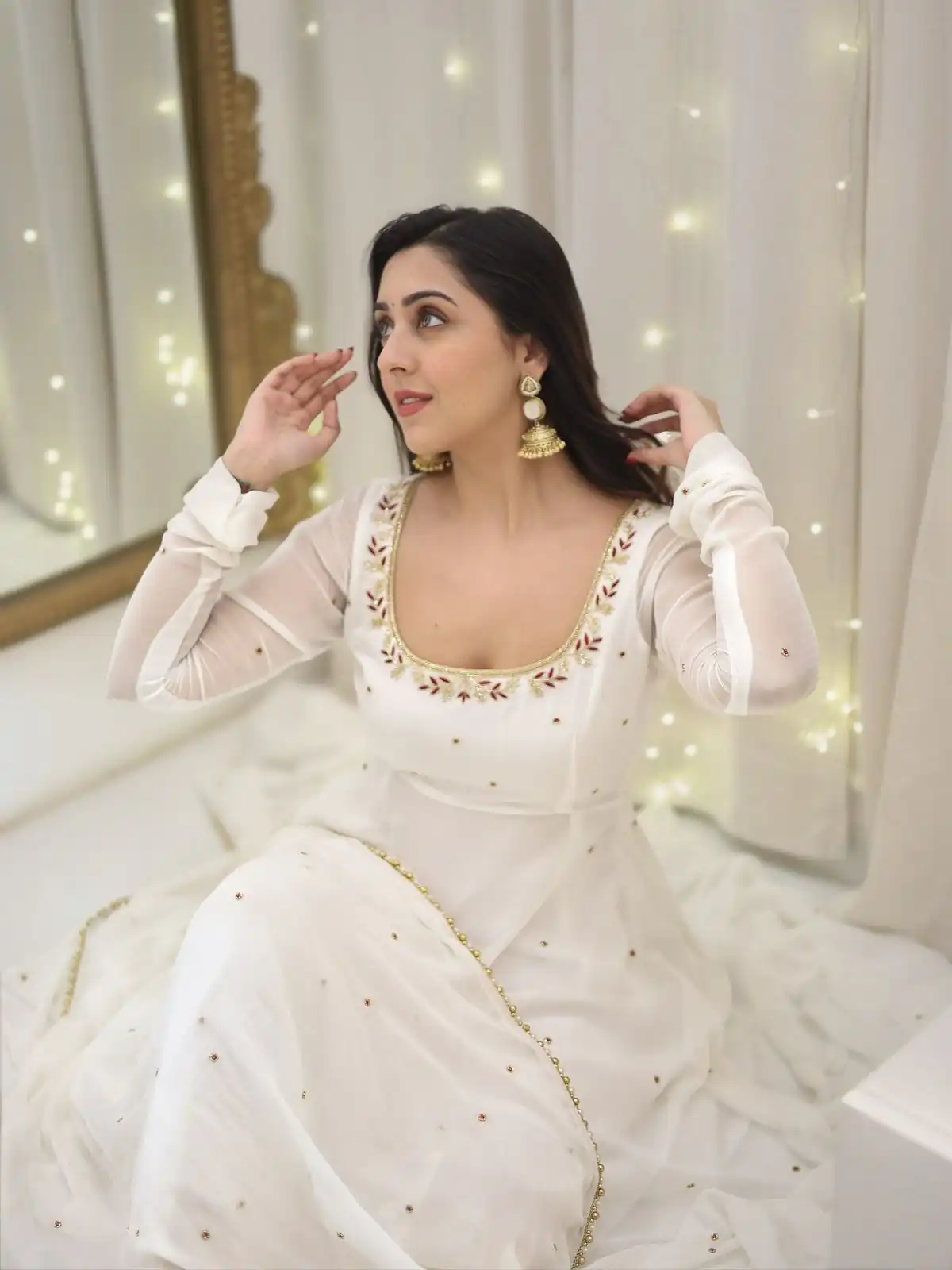 SRK 5271 White Faux Georgette Salwar Suit Perfect for Wedding, Party, Lohri, Temple Visit, Durga Puja – . Grab it for ₹1749. Delivery 4-6 Working Days | Jump Suits, Straight Suits, Casual Suits, Creative suits, Designer Suits, Palazzo Suits, Party Wear Suits, Patiala Suits, Salwar suit