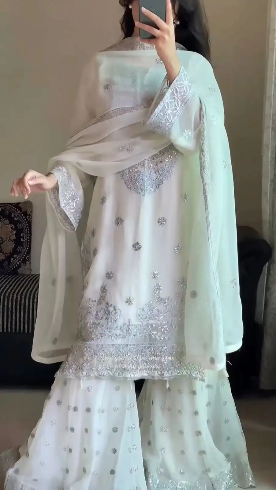 KD 1561 White Faux Georgette Salwar Suit Perfect for Wedding, Party, Holi, Haldi, Sangeet – . Best Price ₹2399. Delivery 4-6 Working Days. Shop now. | Jump Suits, Straight Suits, Casual Suits, Creative suits, Designer Suits, Palazzo Suits, Party Wear Suits, Patiala Suits, Salwar suit