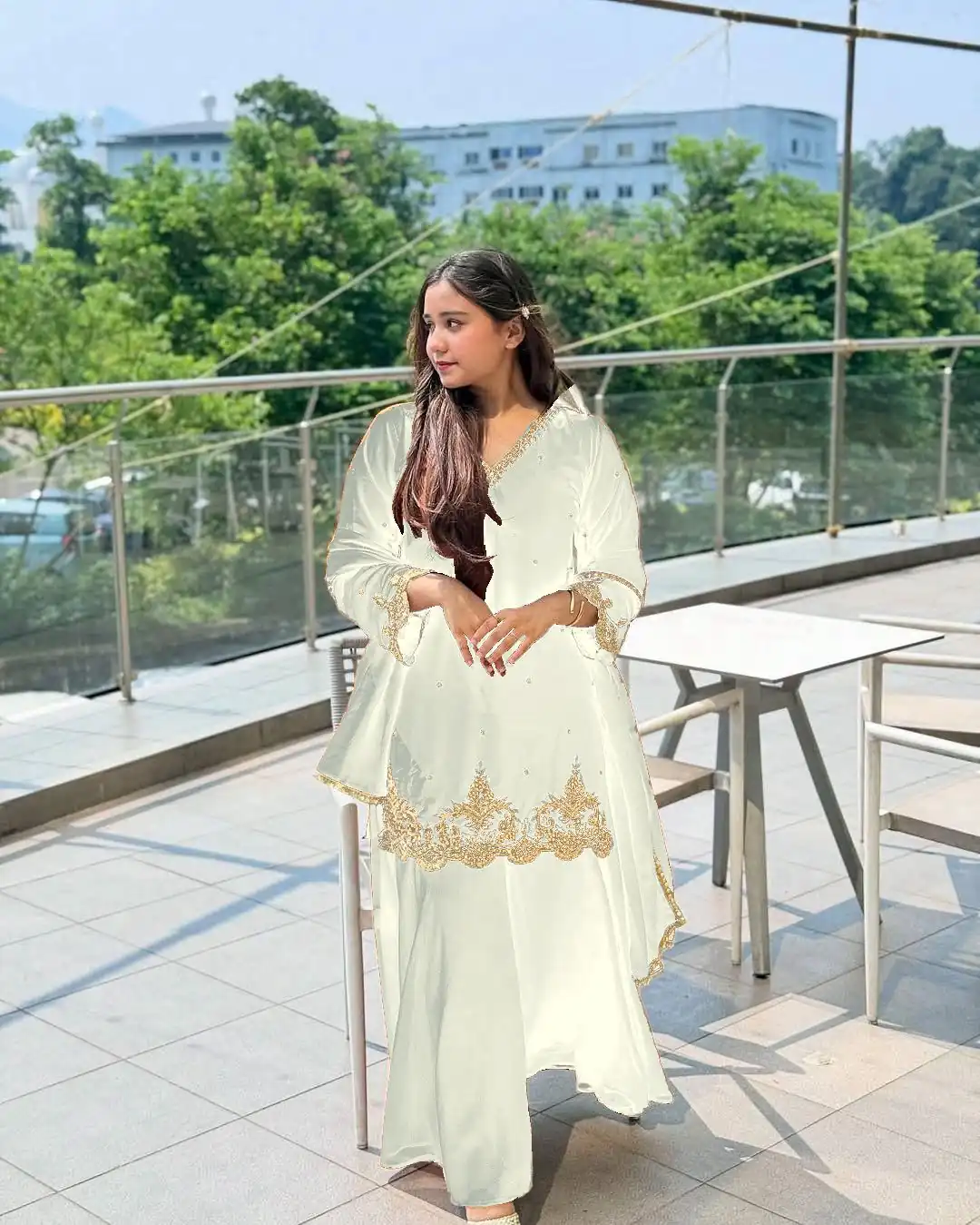 VLM 274 White Fox Georgette Salwar Suit Perfect for Wedding, Party, Reception, Eid, Mehendi – . Introductory Price ₹1899. Delivery 4-6 Working Days. | Jump Suits, Straight Suits, Casual Suits, Creative suits, Designer Suits, Palazzo Suits, Party Wear Suits, Patiala Suits, Salwar suit