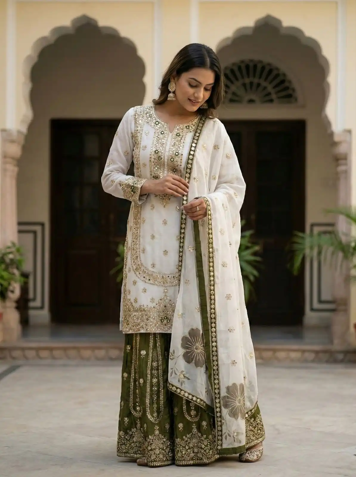 NSR 884 White Organza Silk Salwar Suit with Digital Print & Embroidery Work. Introductory Price ₹2149. Delivery 4-6 Working Days. Shop now. | Jump Suits, Straight Suits, Casual Suits, Creative suits, Designer Suits, Palazzo Suits, Party Wear Suits, Patiala Suits, Salwar suit