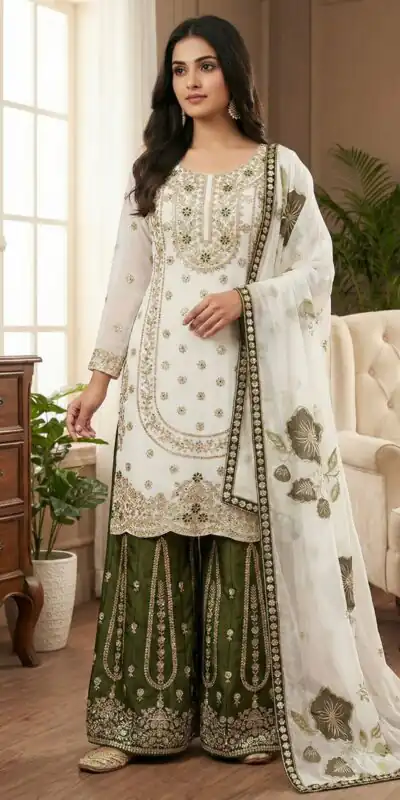 NSR 884 White Organza Silk Salwar Suit with Digital Print & Embroidery Work. Introductory Price ₹2149. Delivery 4-6 Working Days. Shop now. | Jump Suits, Straight Suits, Casual Suits, Creative suits, Designer Suits, Palazzo Suits, Party Wear Suits, Patiala Suits, Salwar suit