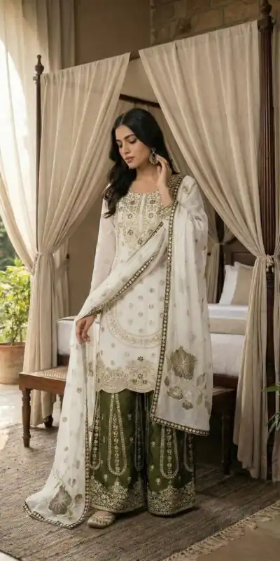 NSR 884 White Organza Silk Salwar Suit with Digital Print & Embroidery Work. Introductory Price ₹2149. Delivery 4-6 Working Days. Shop now. | Jump Suits, Straight Suits, Casual Suits, Creative suits, Designer Suits, Palazzo Suits, Party Wear Suits, Patiala Suits, Salwar suit