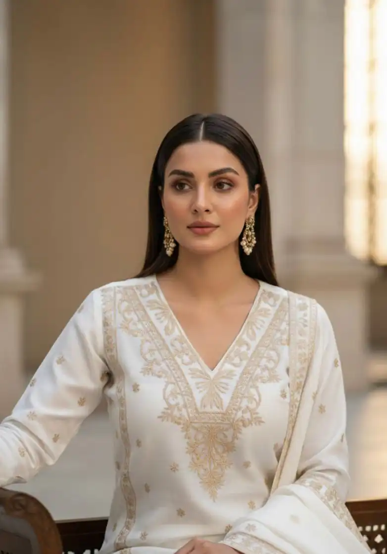 BE 444 White Color Organza Silk Salwar Suit with Embroidery Work. Special Price ₹2099. Delivery 4-6 Working Days. Shop now. | Jump Suits, Straight Suits, Casual Suits, Creative suits, Designer Suits, Palazzo Suits, Party Wear Suits, Patiala Suits, Salwar suit