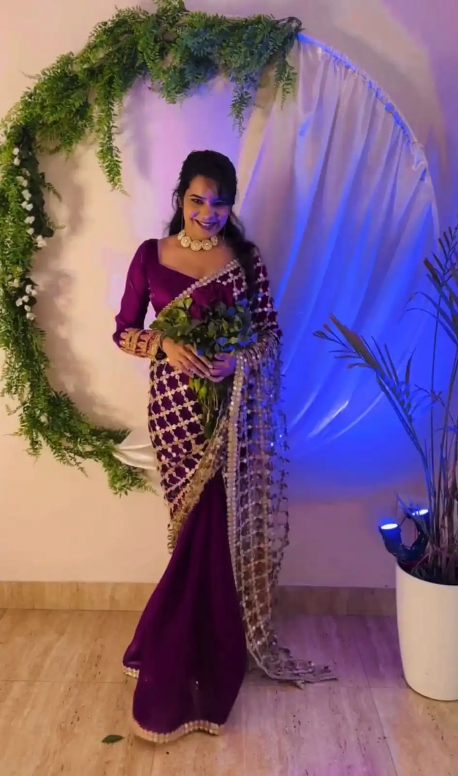 SRK 5322 Wine Fendy Silk Saree with Lace Work & Mirror Work. Wedding, Party, Festive, Events, Festive Deal ₹2499. Delivery 4-6 Working Days. Shop now. | Bollywood Sarees, Creative Sarees, Designer Sarees, Embroidered Sarees, Ethnic Saree, Modern Digital sarees, Party Wear Sarees, Sarees