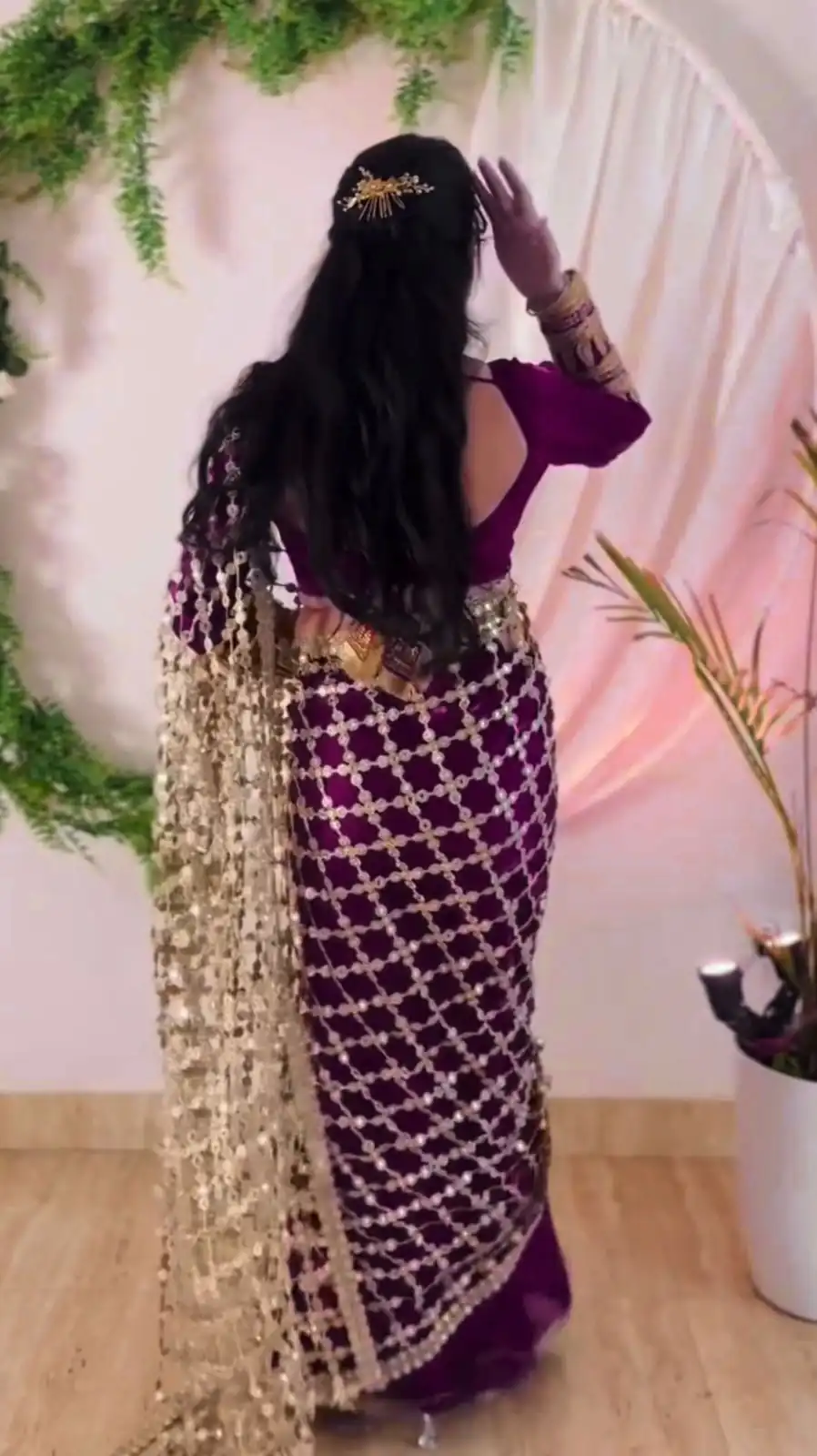 SRK 5322 Wine Fendy Silk Saree with Lace Work & Mirror Work. Wedding, Party, Festive, Events, Festive Deal ₹2499. Delivery 4-6 Working Days. Shop now. | Bollywood Sarees, Creative Sarees, Designer Sarees, Embroidered Sarees, Ethnic Saree, Modern Digital sarees, Party Wear Sarees, Sarees