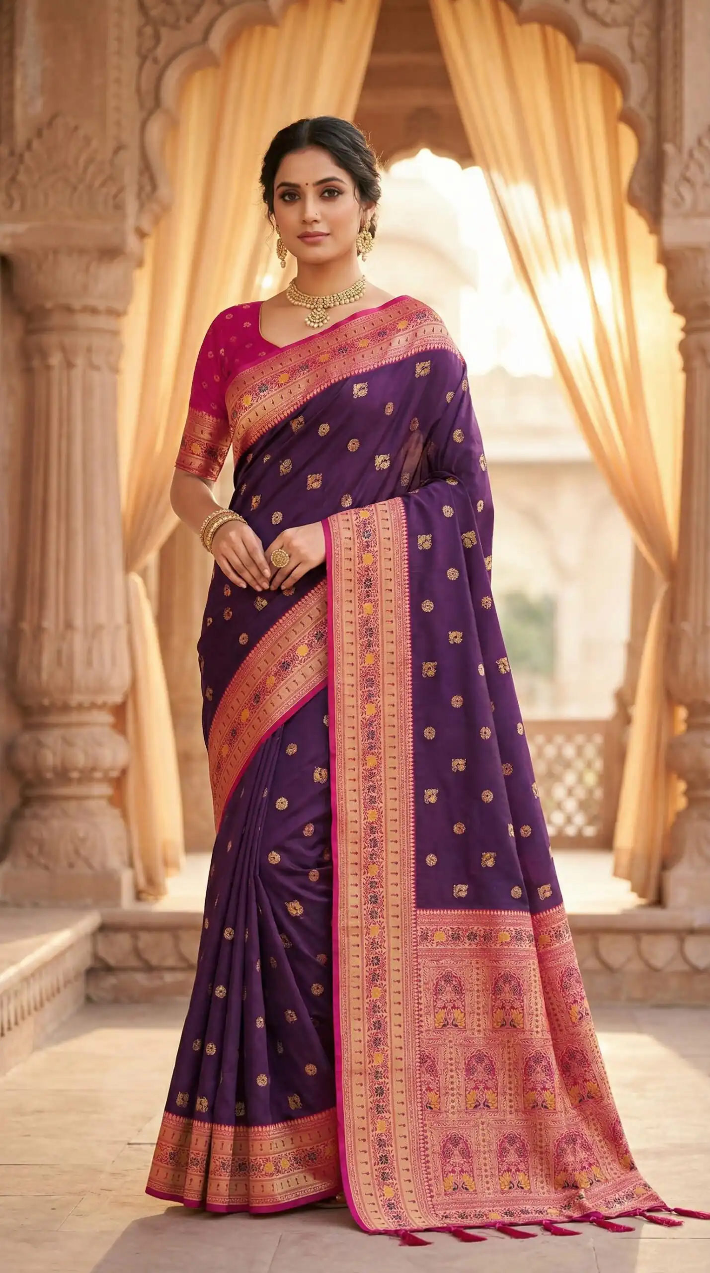 MB 18 Wine in Color Meenakari Zari Work & Lace Work Saree work. Exclusive Offer ₹2399. Delivery 4-6 Working Days. Shop now. | Bollywood Sarees, Creative Sarees, Designer Sarees, Embroidered Sarees, Ethnic Saree, Modern Digital sarees, Party Wear Sarees, Sarees