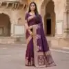 MB 25 GAJRAJ Wine in Pure Banarasi Silk Zari Work & Lace Work Saree . Introductory Price ₹1899. Delivery 4-6 Working Days. Shop now. | Bollywood Sarees, Creative Sarees, Designer Sarees, Embroidered Sarees, Ethnic Saree, Modern Digital sarees, Party Wear Sarees, Sarees