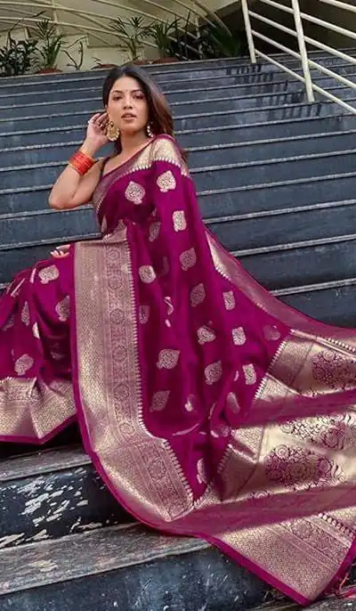 KP 6001 Wine in Soft Lichi Silk Lace Border & Lace Work Saree . Exclusive Offer ₹1399. Delivery 4-6 Working Days. Shop now. | Bollywood Sarees, Creative Sarees, Designer Sarees, Embroidered Sarees, Ethnic Saree, Modern Digital sarees, Party Wear Sarees, Sarees