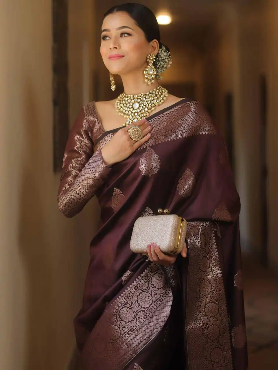 KPR 275 Wine Soft Lichi Silk Saree Perfect for Wedding, Party, Raksha Bandhan, Sangeet, Eid – . Get it for ₹1349. Delivery 4-6 Working Days. | Bollywood Sarees, Creative Sarees, Designer Sarees, Embroidered Sarees, Ethnic Saree, Modern Digital sarees, Party Wear Sarees, Sarees