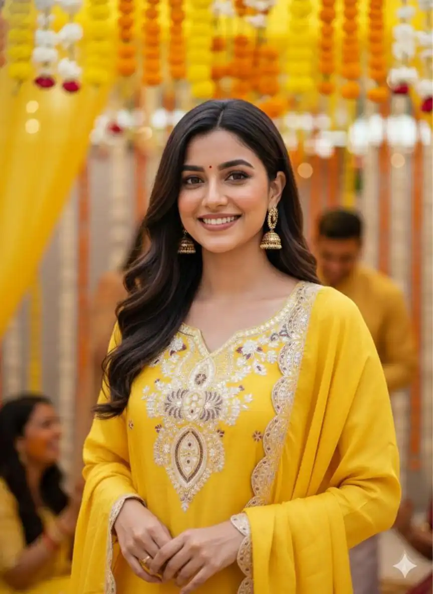 LG 2058 Yellow Chinon Salwar Suit with Embroidery Work. Wedding, Party, Festive, Events, Grab it for ₹2449. Delivery 4-6 Working Days. Shop now. | Jump Suits, Straight Suits, Casual Suits, Creative suits, Designer Suits, Palazzo Suits, Party Wear Suits, Patiala Suits, Salwar suit