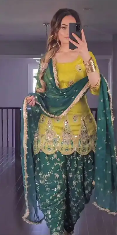 MF 288 Yellow Faux Georgette Salwar Suit with Embroidery Work. Available at ₹2099 only. Delivery 4-6 Working Days. Shop now. | Jump Suits, Straight Suits, Casual Suits, Creative suits, Designer Suits, Palazzo Suits, Party Wear Suits, Patiala Suits, Salwar suit