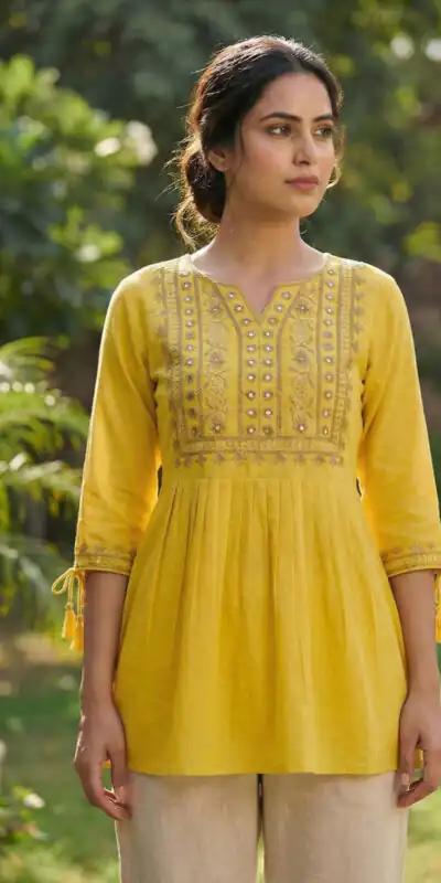 INLI Charmi vol 5 Yellow Rayon Thread Work Kurti . Wedding, Party, Festive, Events Affordable Price ₹1349. Delivery 4-6 Working Days. Shop now. | Bollywood Kurti, Creative Kurtis, Designer Kurti, Kurti, Party Wear Kurti, Selfie Kurti