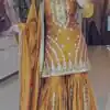 Angelic Yellow Chinon Silk Embroidery Work Salwar Suit
