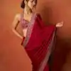 Beautiful Red Soft Rangoli Silk Sequence Work Saree