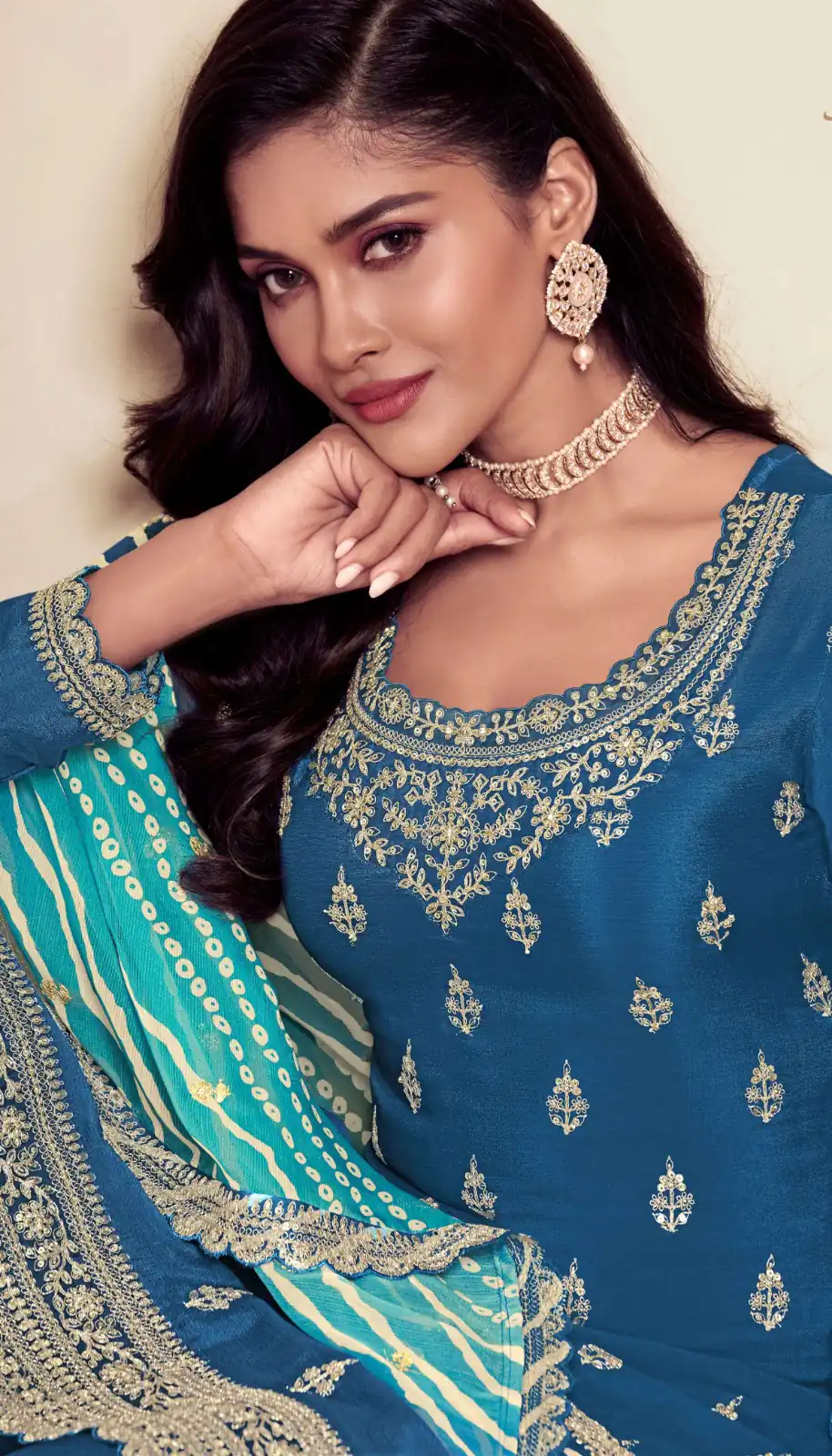 FC 72961 Blue Viscous Chinon Salwar Suit with Lace Work & Embroidery Work. Exclusive Offer ₹2549. Delivery 4-6 Working Days. Shop now. | Jump Suits, Straight Suits, Casual Suits, Creative suits, Designer Suits, Palazzo Suits, Party Wear Suits, Patiala Suits, Salwar suit
