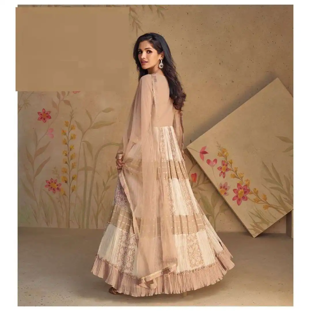 FC 5502 Cream Color Dual Tone Star Georgette Salwar Suit with Embroidery Work. Affordable Price ₹2649. Delivery 4-6 Working Days. Shop now. | Jump Suits, Straight Suits, Casual Suits, Creative suits, Designer Suits, Palazzo Suits, Party Wear Suits, Patiala Suits, Salwar suit