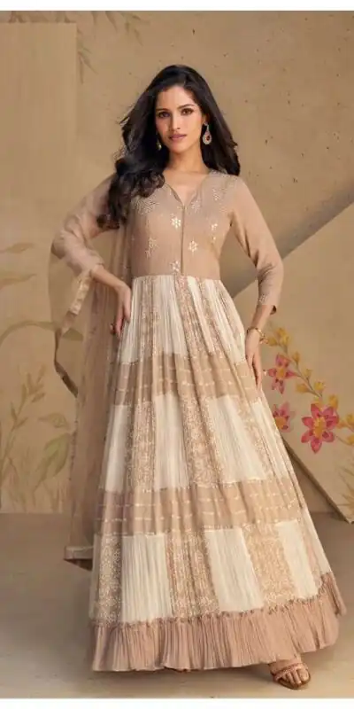 FC 5502 Cream Color Dual Tone Star Georgette Salwar Suit with Embroidery Work. Affordable Price ₹2649. Delivery 4-6 Working Days. Shop now. | Jump Suits, Straight Suits, Casual Suits, Creative suits, Designer Suits, Palazzo Suits, Party Wear Suits, Patiala Suits, Salwar suit