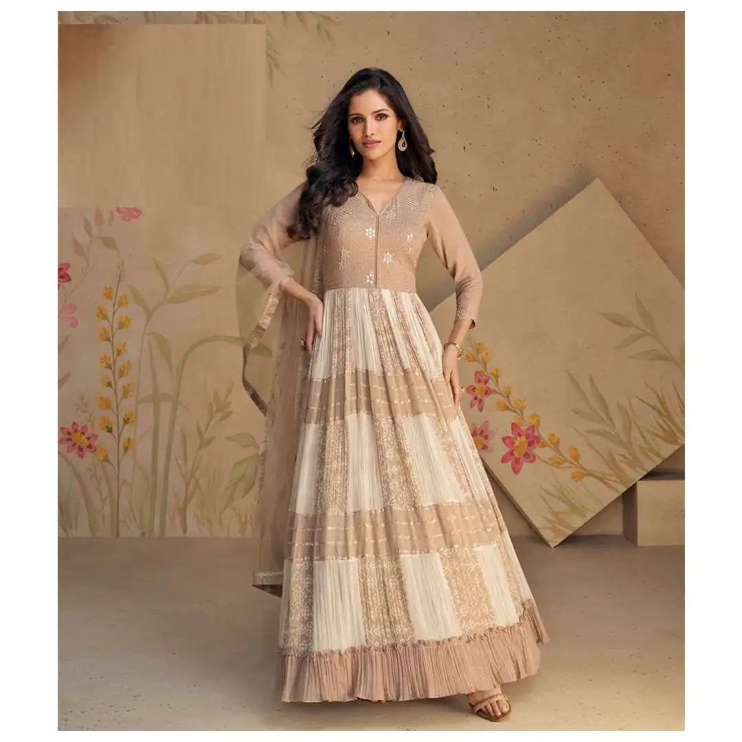 FC 5502 Cream Color Dual Tone Star Georgette Salwar Suit with Embroidery Work. Affordable Price ₹2649. Delivery 4-6 Working Days. Shop now. | Jump Suits, Straight Suits, Casual Suits, Creative suits, Designer Suits, Palazzo Suits, Party Wear Suits, Patiala Suits, Salwar suit
