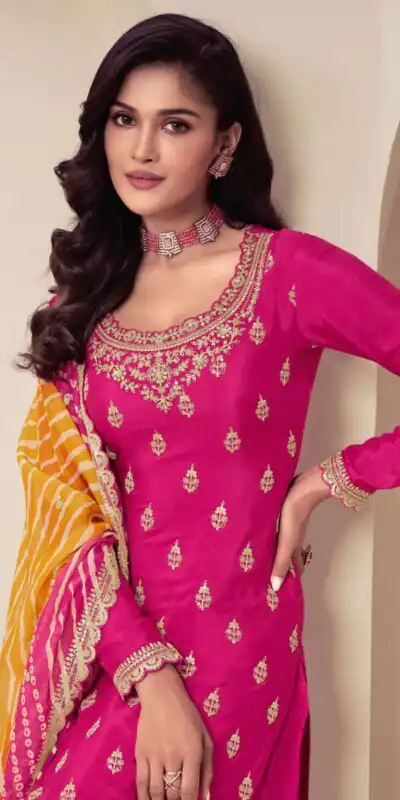 FC 72961 Pink Viscous Chinon Salwar Suit with Lace Work & Embroidery Work. Exclusive Offer ₹2549. Delivery 4-6 Working Days. Shop now. | Jump Suits, Straight Suits, Casual Suits, Creative suits, Designer Suits, Palazzo Suits, Party Wear Suits, Patiala Suits, Salwar suit