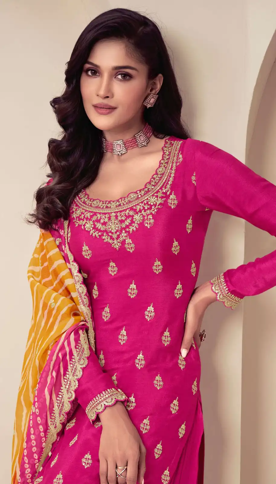 FC 72961 Pink Viscous Chinon Salwar Suit with Lace Work & Embroidery Work. Exclusive Offer ₹2549. Delivery 4-6 Working Days. Shop now. | Jump Suits, Straight Suits, Casual Suits, Creative suits, Designer Suits, Palazzo Suits, Party Wear Suits, Patiala Suits, Salwar suit