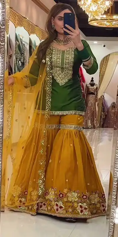 NF 1272 Green Faux Georgette Gown Perfect for Wedding, Party, Makar Sankranti, Karwa Chauth, Ethnic Day – . Now at just ₹2449. Delivery 4-6 Working D | Jump Suits, Straight Suits, Casual Suits, Creative suits, Designer Suits, Palazzo Suits, Party Wear Suits, Patiala Suits, Salwar suit