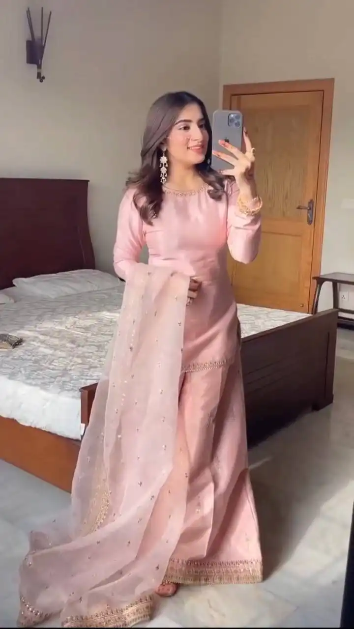 ST 199 Pink Dull Satin Salwar Suit Perfect for Wedding, Party, Reception, Raksha Bandhan, Eid – . Best Price ₹1999. Delivery 4-6 Working Days. Shop now | Jump Suits, Straight Suits, Casual Suits, Creative suits, Designer Suits, Palazzo Suits, Party Wear Suits, Patiala Suits, Salwar suit
