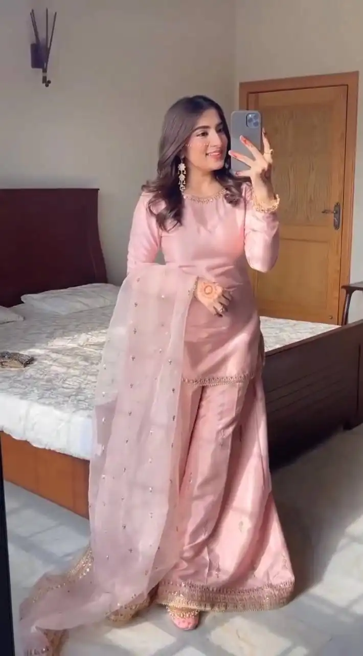 ST 199 Pink Dull Satin Salwar Suit Perfect for Wedding, Party, Reception, Raksha Bandhan, Eid – . Best Price ₹1999. Delivery 4-6 Working Days. Shop now | Jump Suits, Straight Suits, Casual Suits, Creative suits, Designer Suits, Palazzo Suits, Party Wear Suits, Patiala Suits, Salwar suit
