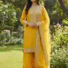 JF 040 Yellow Fendy Silk Salwar Suitwith Embroidery Work & Lace Work. Now at just ₹2049. Delivery 4-6 Working Days. Shop now. | Jump Suits, Straight Suits, Casual Suits, Creative suits, Designer Suits, Palazzo Suits, Party Wear Suits, Patiala Suits, Salwar suit