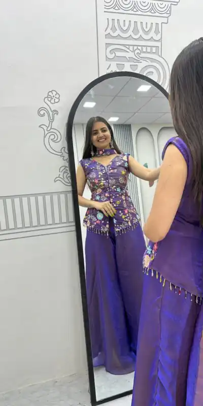 PC 551 Purple Tissue Simmer Salwar Suit with Embroidery Work. Affordable Price ₹2549. Delivery 4-6 Working Days. Shop now. | Jump Suits, Straight Suits, Casual Suits, Creative suits, Designer Suits, Palazzo Suits, Party Wear Suits, Patiala Suits, Salwar suit
