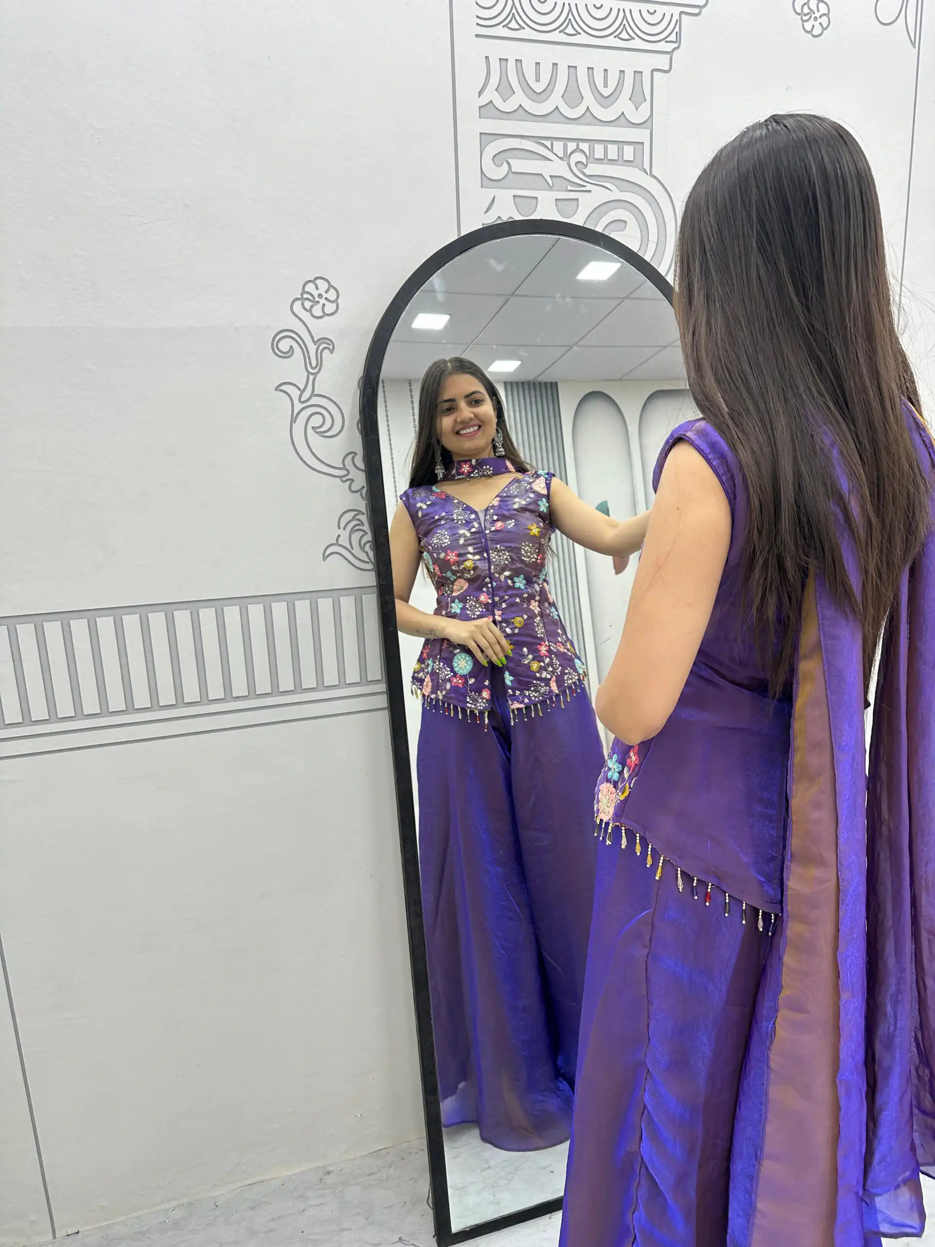 PC 551 Purple Tissue Simmer Salwar Suit with Embroidery Work. Affordable Price ₹2549. Delivery 4-6 Working Days. Shop now. | Jump Suits, Straight Suits, Casual Suits, Creative suits, Designer Suits, Palazzo Suits, Party Wear Suits, Patiala Suits, Salwar suit