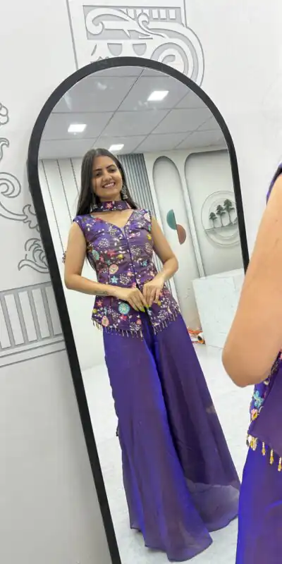 PC 551 Purple Tissue Simmer Salwar Suit with Embroidery Work. Affordable Price ₹2549. Delivery 4-6 Working Days. Shop now. | Jump Suits, Straight Suits, Casual Suits, Creative suits, Designer Suits, Palazzo Suits, Party Wear Suits, Patiala Suits, Salwar suit