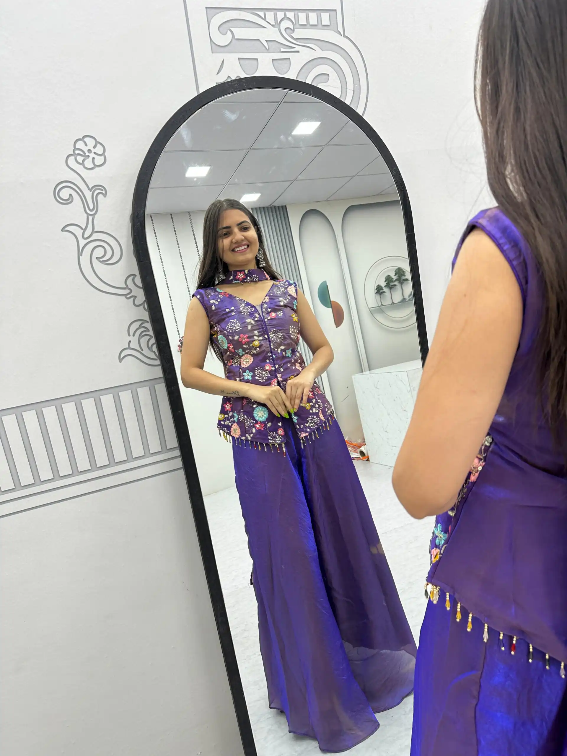 PC 551 Purple Tissue Simmer Salwar Suit with Embroidery Work. Affordable Price ₹2549. Delivery 4-6 Working Days. Shop now. | Jump Suits, Straight Suits, Casual Suits, Creative suits, Designer Suits, Palazzo Suits, Party Wear Suits, Patiala Suits, Salwar suit