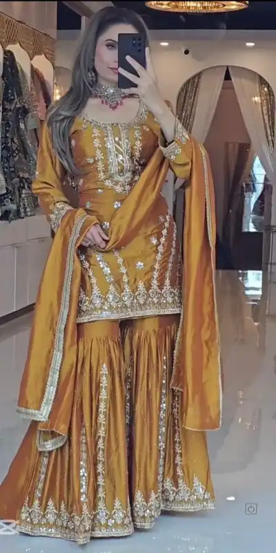 ND 5036 Yellow Color Chinon Silk Salwar Suit with Embroidery Work. Online Get it for ₹2149. Delivery 4-6 Working Days. Shop now. | Jump Suits, Straight Suits, Casual Suits, Creative suits, Designer Suits, Palazzo Suits, Party Wear Suits, Patiala Suits, Salwar suit
