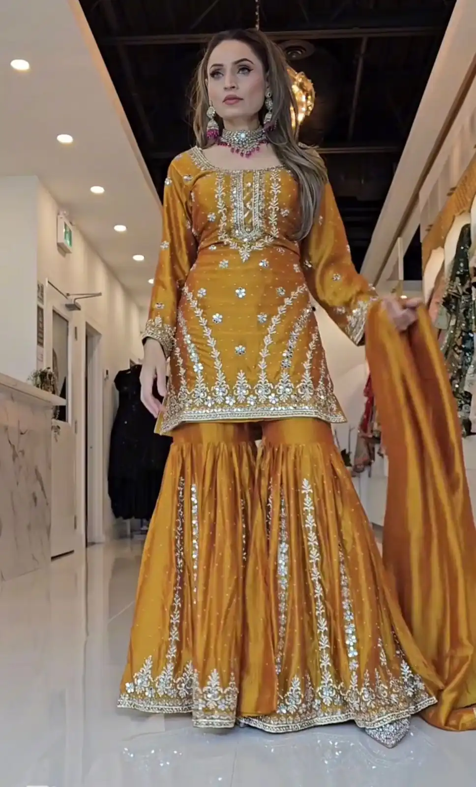 ND 5036 Yellow Color Chinon Silk Salwar Suit with Embroidery Work. Online Get it for ₹2149. Delivery 4-6 Working Days. Shop now. | Jump Suits, Straight Suits, Casual Suits, Creative suits, Designer Suits, Palazzo Suits, Party Wear Suits, Patiala Suits, Salwar suit