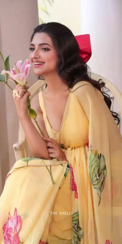 NC 5497 Yellow Soft Tebby Silk Saree. Perfect for Wedding, Party, Onam, Family Gatherings, Mehendi – Festive Deal ₹2049. Delivery 4-6 Working Days | Bollywood Sarees, Creative Sarees, Designer Sarees, Embroidered Sarees, Ethnic Saree, Modern Digital sarees, Party Wear Sarees, Sarees