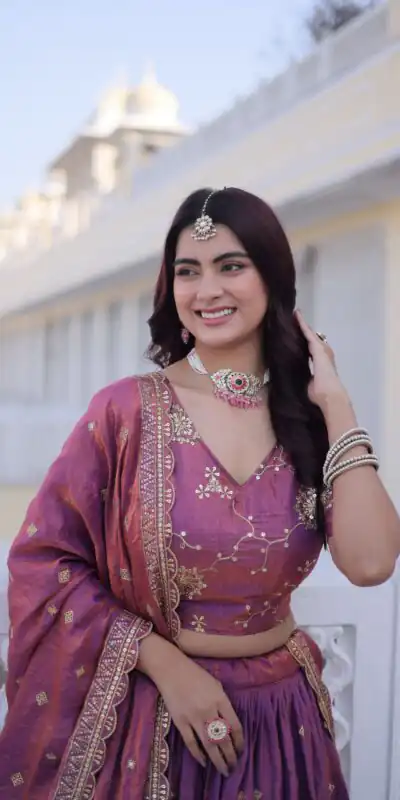 KA 5066 Purple Ysl Silk Lehenga Choli Perfect for Wedding, Party, Lohri, Pongal, Engagement – . Now at just ₹2649. Delivery 4-6 Working Days. Shop now. | Bollywood Lehenga, Creative Lehenga, Designer Lehenga, Embroidered Lehenga, Lehenga, Party Wear Lehenga