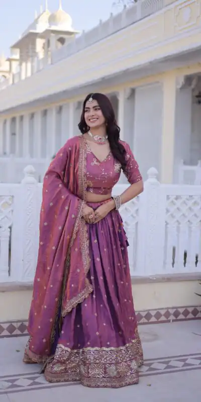 KA 5066 Purple Ysl Silk Lehenga Choli Perfect for Wedding, Party, Lohri, Pongal, Engagement – . Now at just ₹2649. Delivery 4-6 Working Days. Shop now. | Bollywood Lehenga, Creative Lehenga, Designer Lehenga, Embroidered Lehenga, Lehenga, Party Wear Lehenga