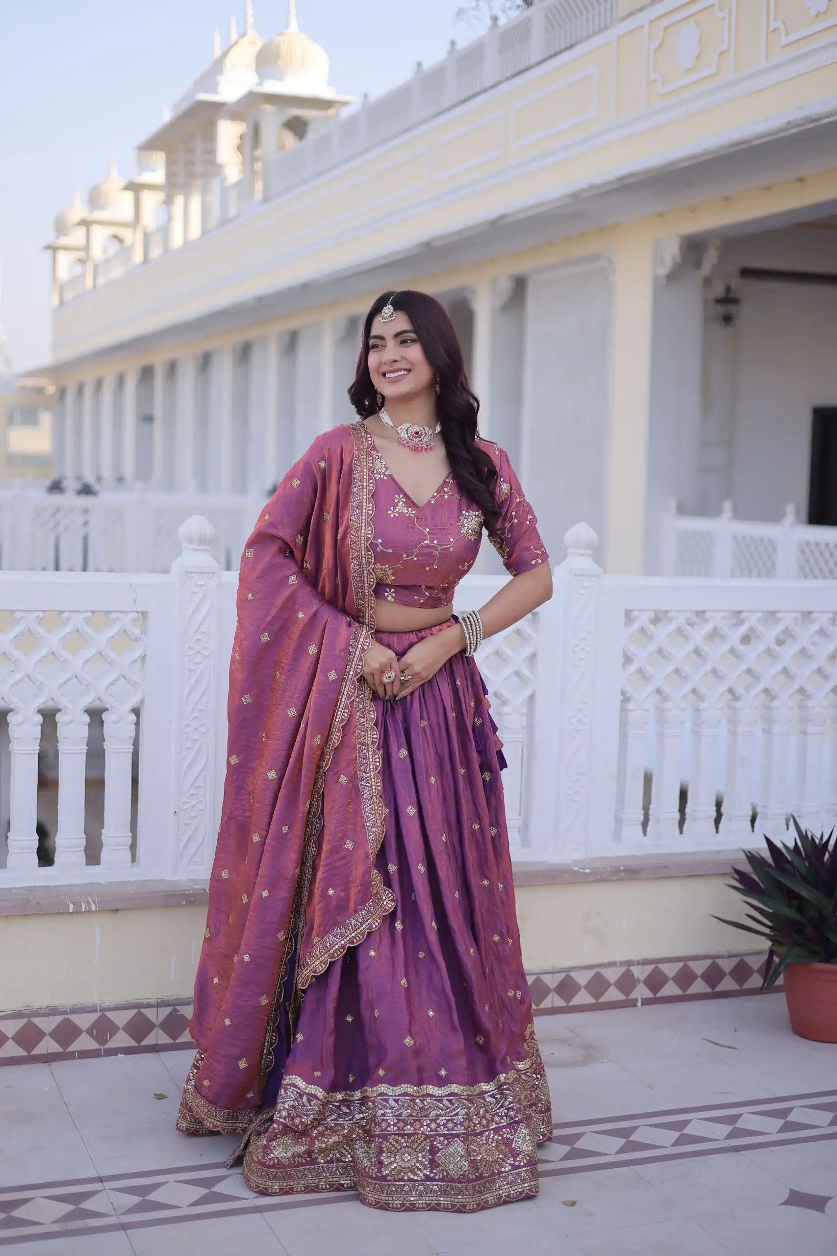 KA 5066 Purple Ysl Silk Lehenga Choli Perfect for Wedding, Party, Lohri, Pongal, Engagement – . Now at just ₹2649. Delivery 4-6 Working Days. Shop now. | Bollywood Lehenga, Creative Lehenga, Designer Lehenga, Embroidered Lehenga, Lehenga, Party Wear Lehenga