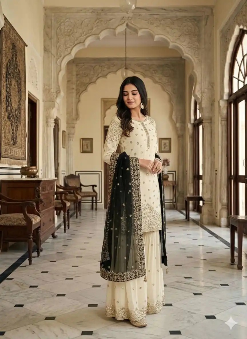 JF 041 Black Fendy Silk Salwar Suitwith Embroidery Work & Lace Work. Now at just ₹2149. Delivery 4-6 Working Days. Shop now. | Jump Suits, Straight Suits, Casual Suits, Creative suits, Designer Suits, Palazzo Suits, Party Wear Suits, Patiala Suits, Salwar suit