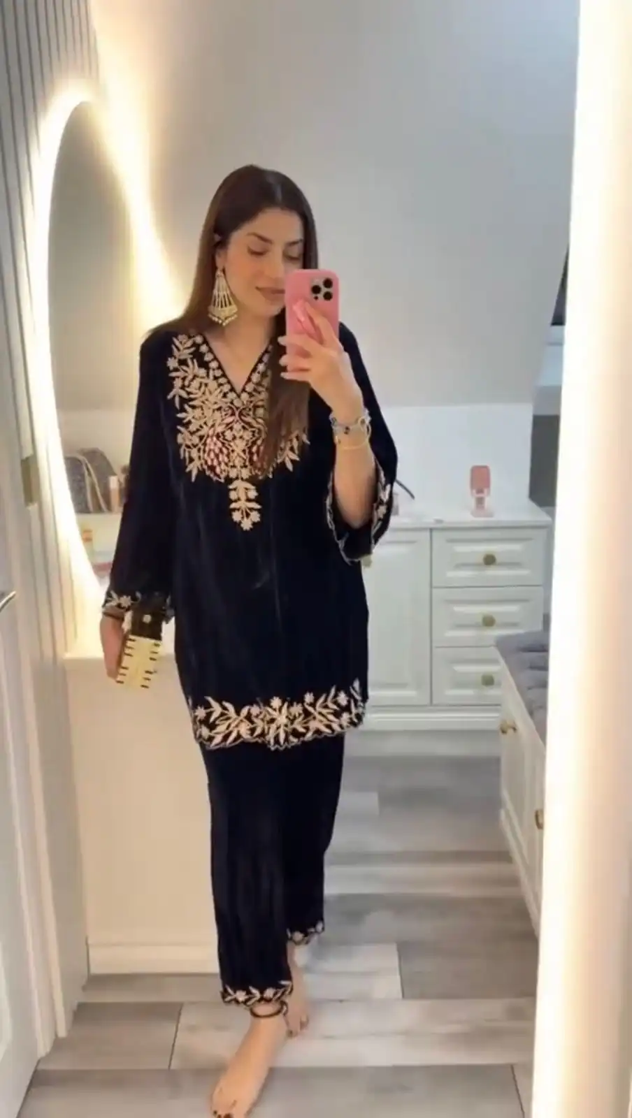 LG 2037 Black in Velvet Embroidery Work Salwar Suit. Wedding, Party, Festive, Events Get it for ₹1799. Delivery 4-6 Working Days. Shop now. | Jump Suits, Straight Suits, Tops & Bottoms, Track Suits, Trendy Wear, Casual Suits, Creative suits, Designer Suits, Palazzo Suits, Party Wear Suits, Patiala Suits, Salwar suit