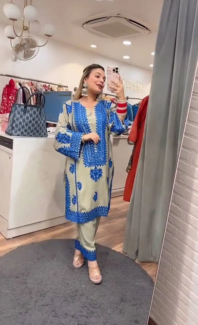 KF 1694 Blue in Color Jam Cotton Embroidery Work Salwar Suit . Available at ₹2149 only. Delivery 4-6 Working Days. Shop now. | Jump Suits, Straight Suits, Casual Suits, Creative suits, Designer Suits, Palazzo Suits, Party Wear Suits, Patiala Suits, Salwar suit