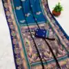 MB 1013 Blue Color Paithani silk Saree with Zari Work & Lace Work. Festive Deal ₹2399. Delivery 4-6 Working Days. Shop now. | Bollywood Sarees, Creative Sarees, Designer Sarees, Embroidered Sarees, Ethnic Saree, Modern Digital sarees, Party Wear Sarees, Sarees