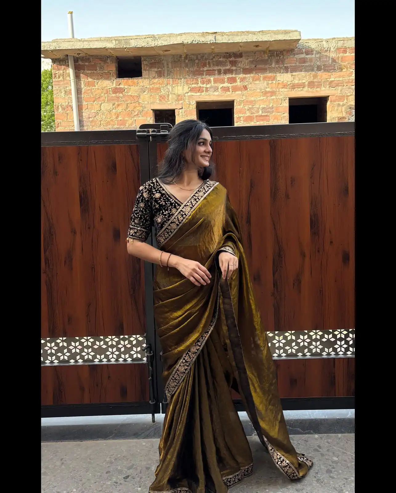 NC 5438 Brown Color Space Silk Saree with Embroidery Work & Zari Work. Best Price ₹2449. Delivery 4-6 Working Days. Shop now. | Bollywood Sarees, Creative Sarees, Designer Sarees, Embroidered Sarees, Ethnic Saree, Modern Digital sarees, Party Wear Sarees, Sarees